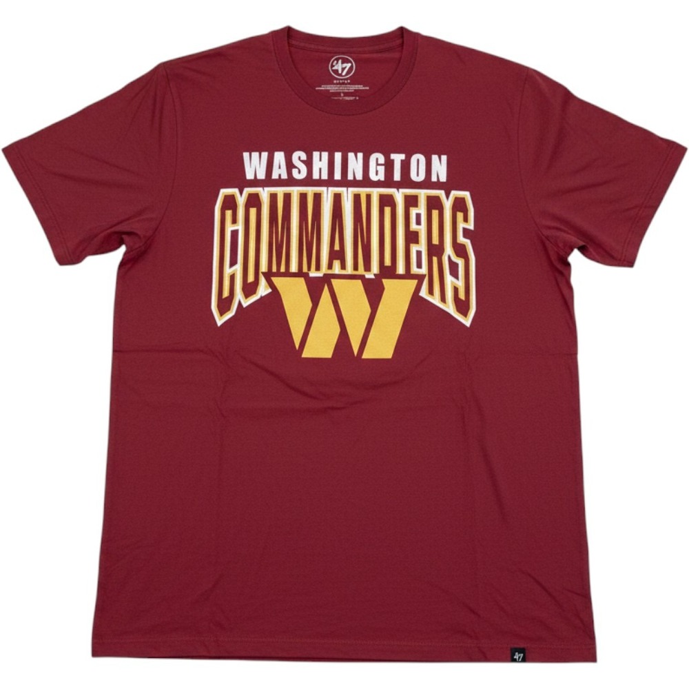47 Brand Washington Commanders NFL Tee Shirt Mens Medium Burgundy Cotton NEW